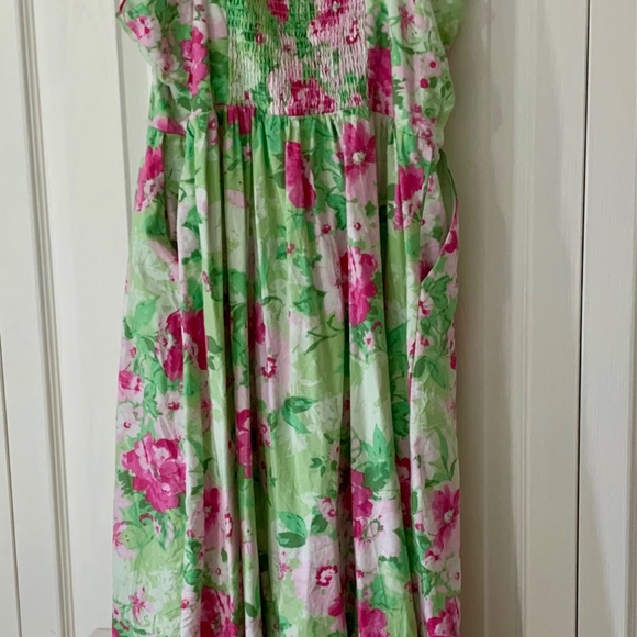 Torrid size 00 midi poplin tiered ruffle strap dress - Picture 4 of 6